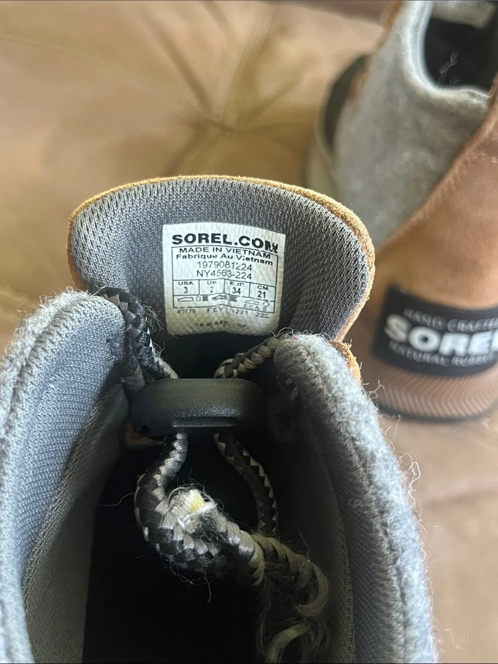 Sorel Kids Black and Brown Waterproof Snow Boots